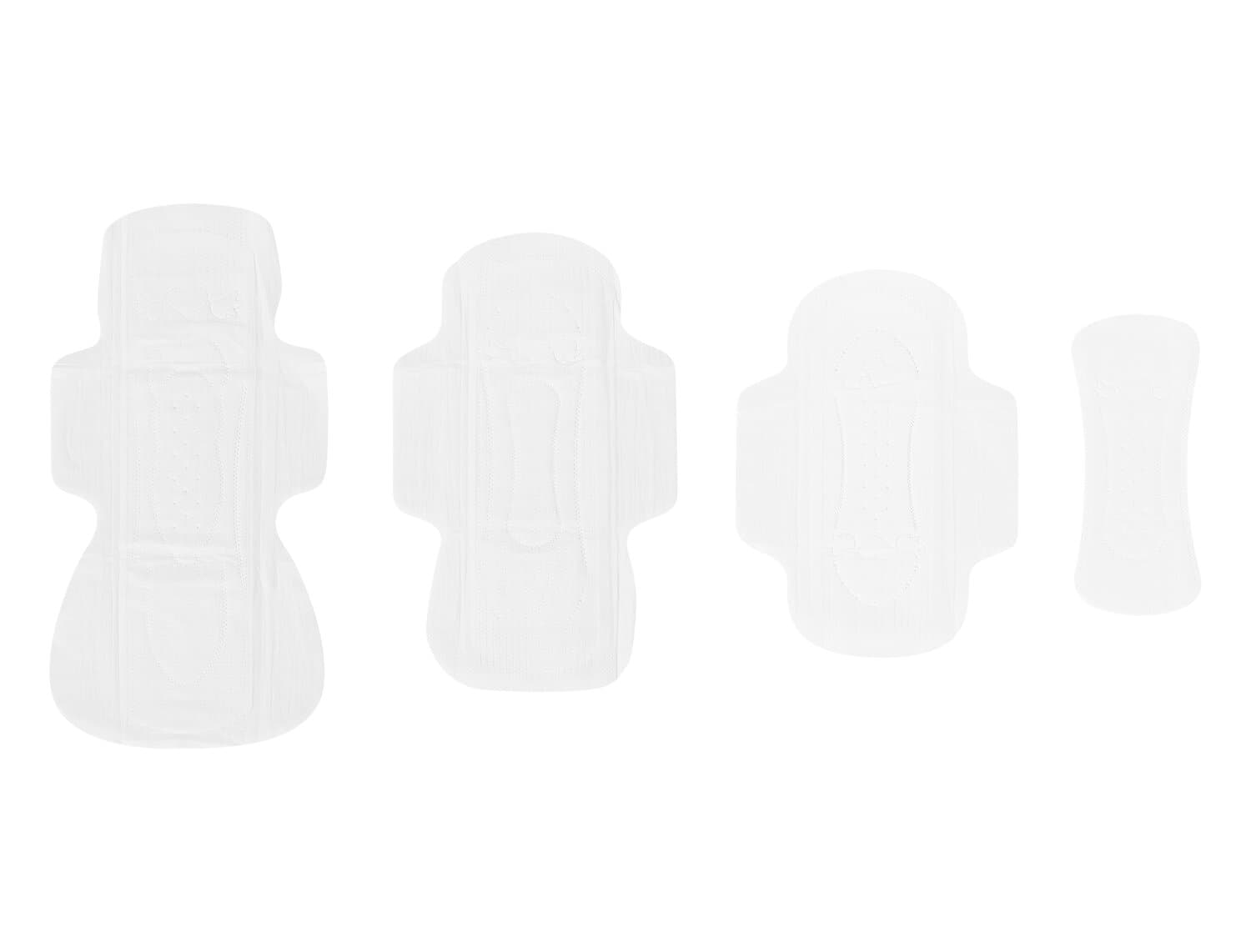 Image of different sizes of sanitary napkins
